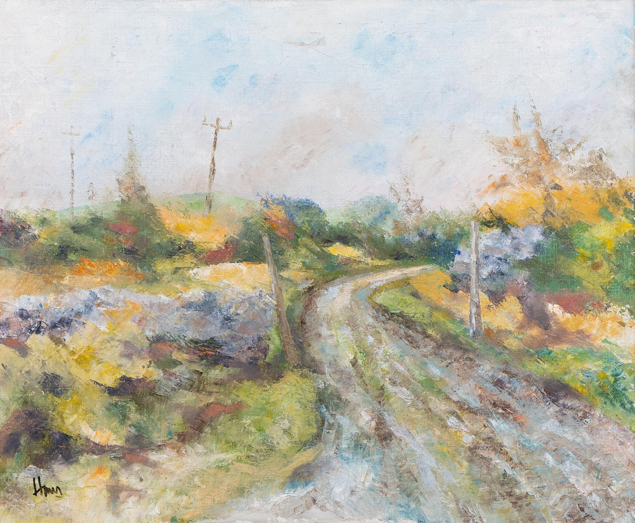 OIDENTIFIERAD KONSTNÄR. Landscape, oil on canvas, indistinctly signed.