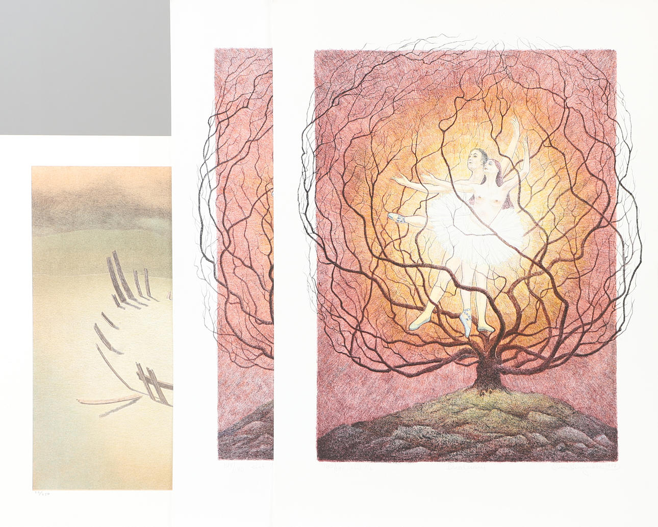 SVEN  LINGARDSZ. Color lithographs, 3 pieces, signed.