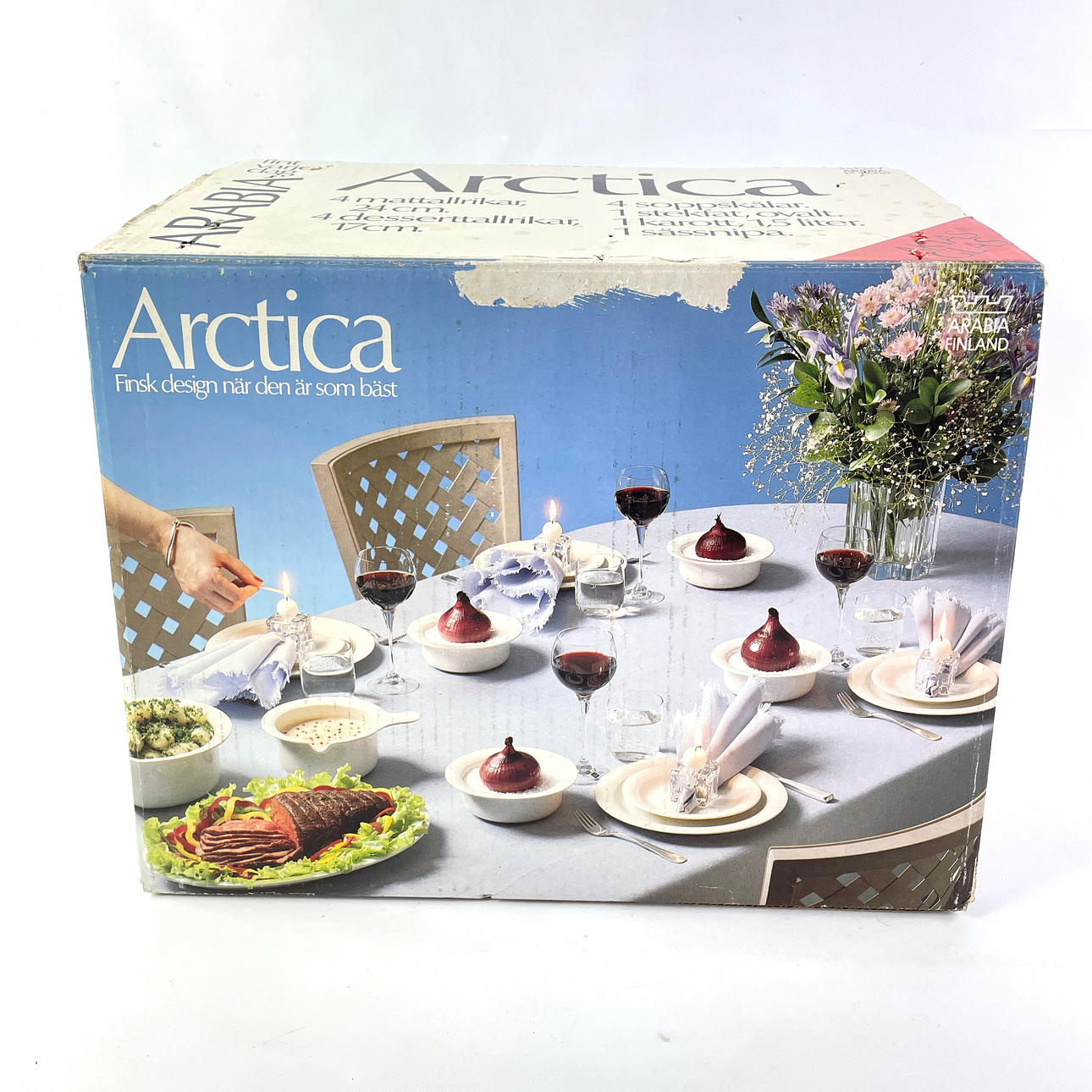 DINNERWARE, 15 pieces. “Arctica”, Arabia, Finland. Ceramics