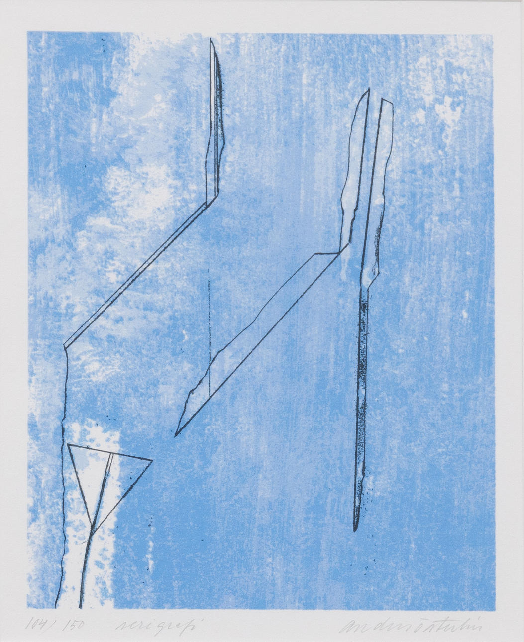ANDERS ÖSTERELIN. Composition, silkscreen no 104/150, signed.