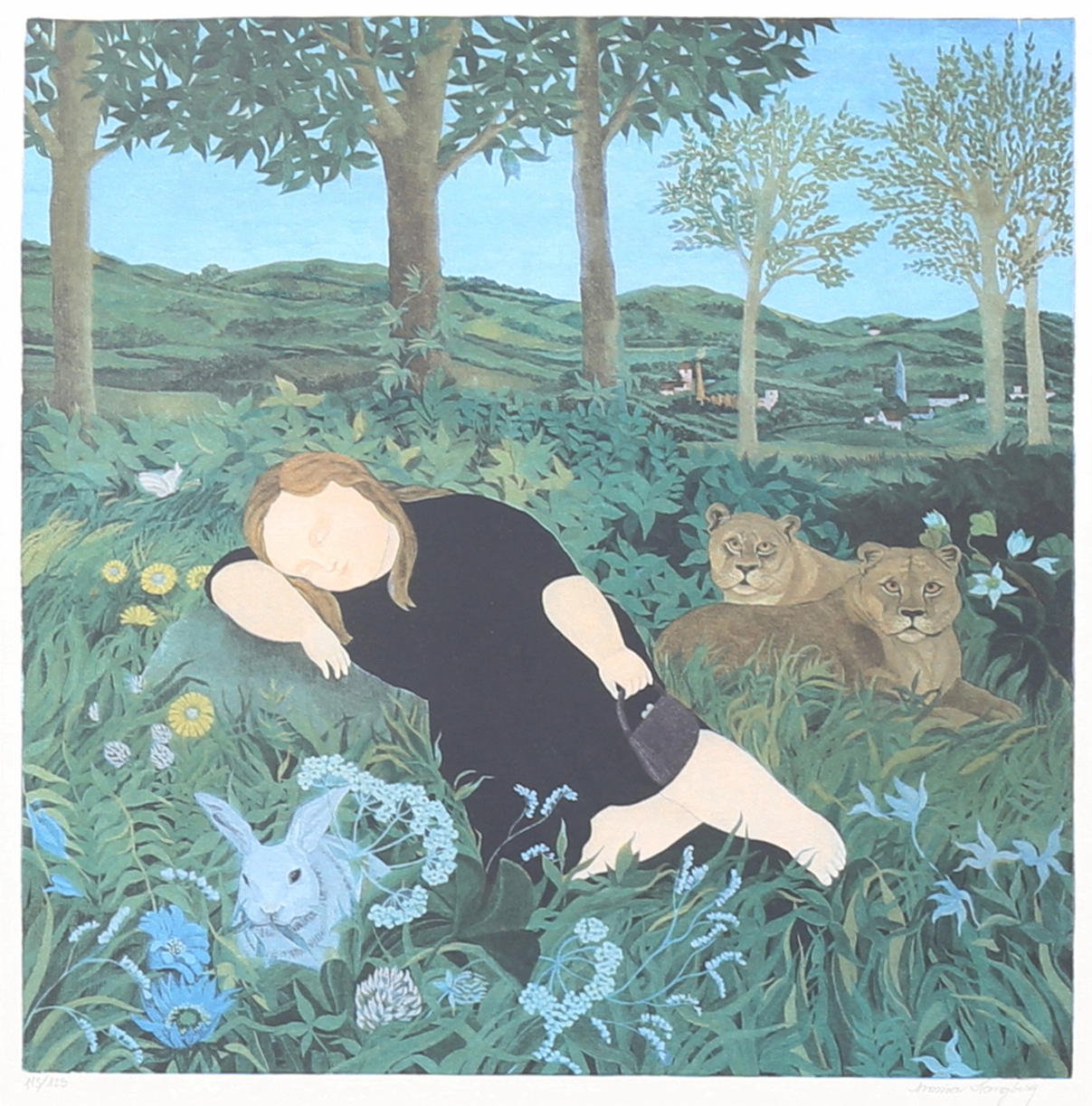 MONICA SANGBERG. Lithograph, signed and numbered 115/ 125.