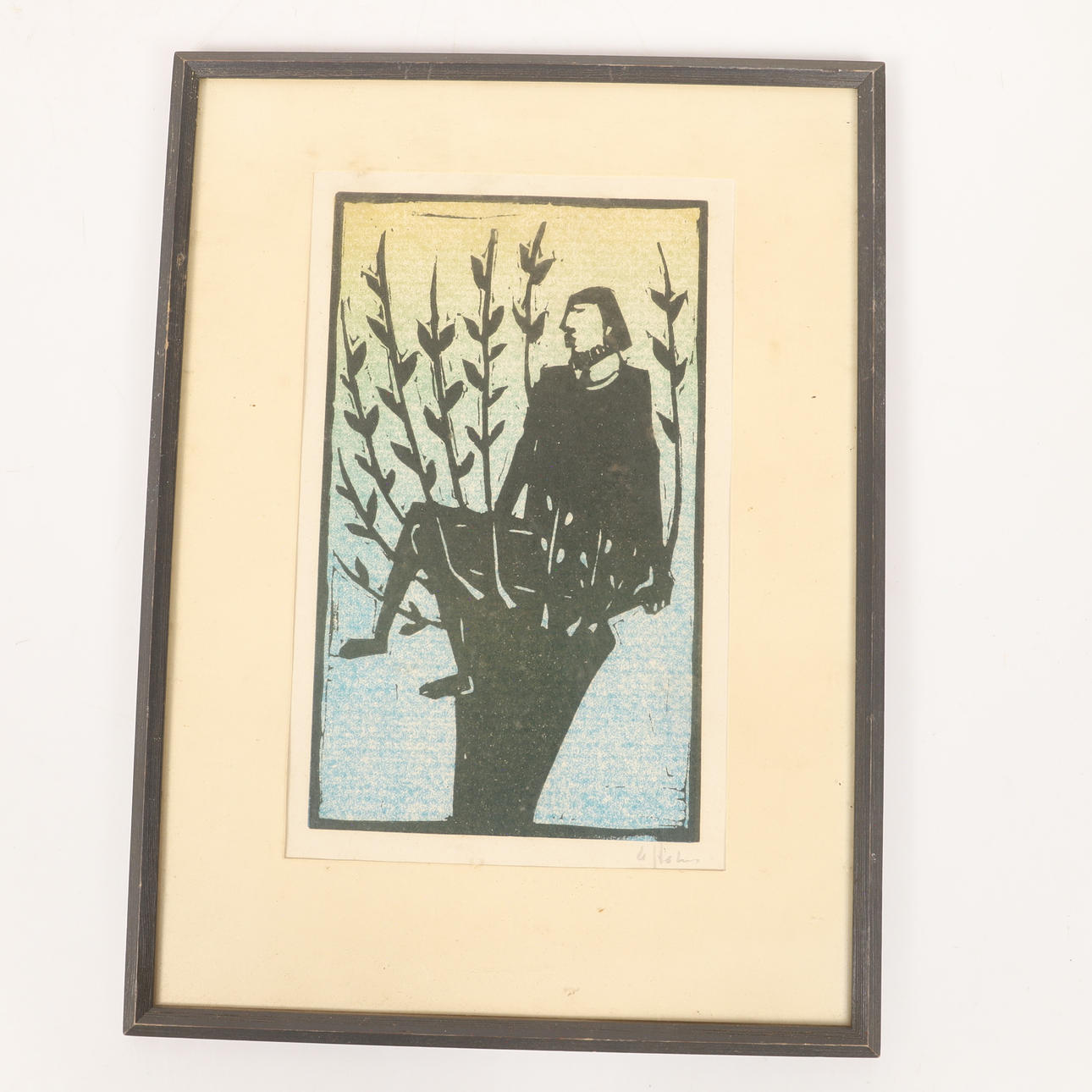 ÅKE HOLM. Biblical motifs, 7 pieces of linoleum cut, signed Å