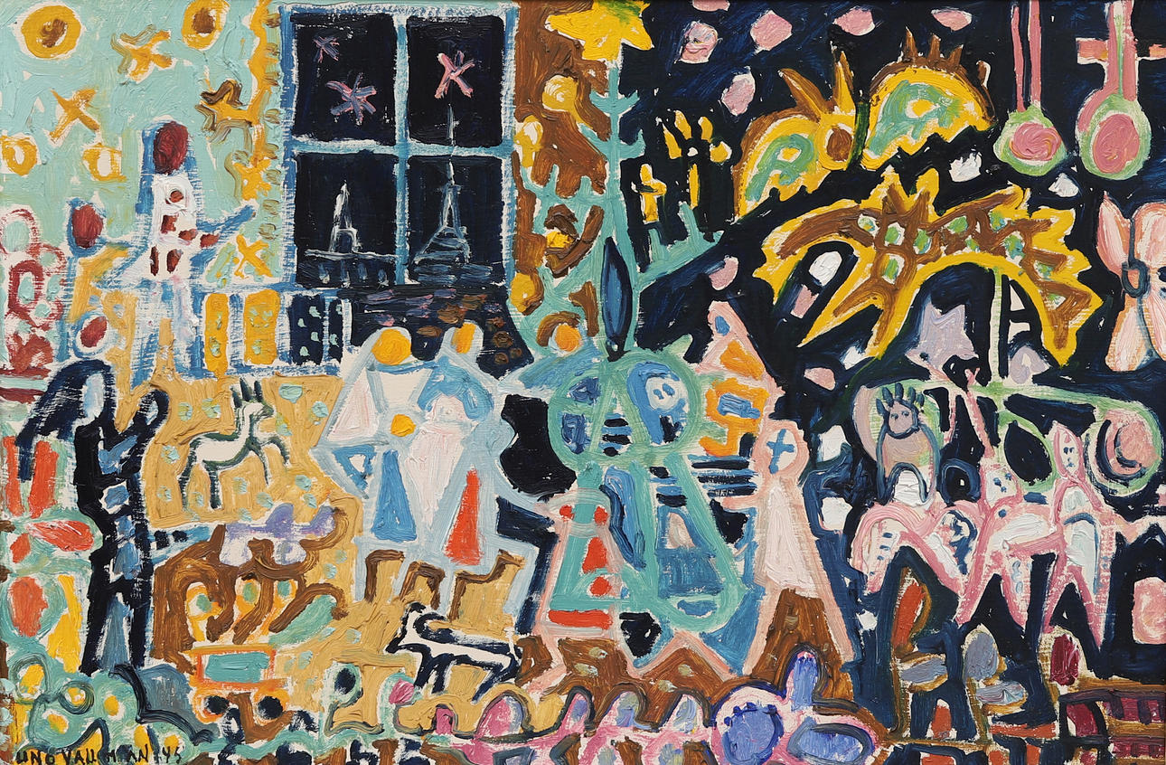 UNO WALLMAN. Oil on panel. Signed and dated -45.