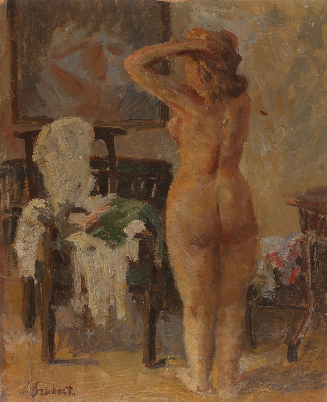 UNIDENTIFIED ARTIST, oil, signed.