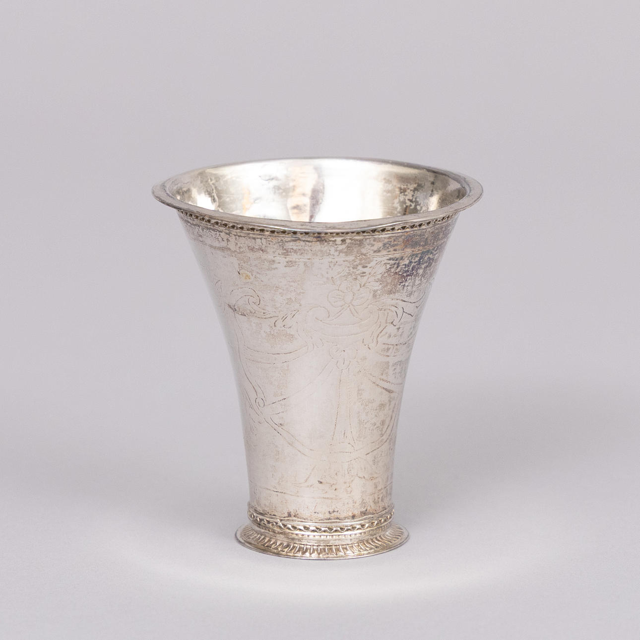 CARL PETTER TELLANDER. A beaker, silver, Jönköping 1750.