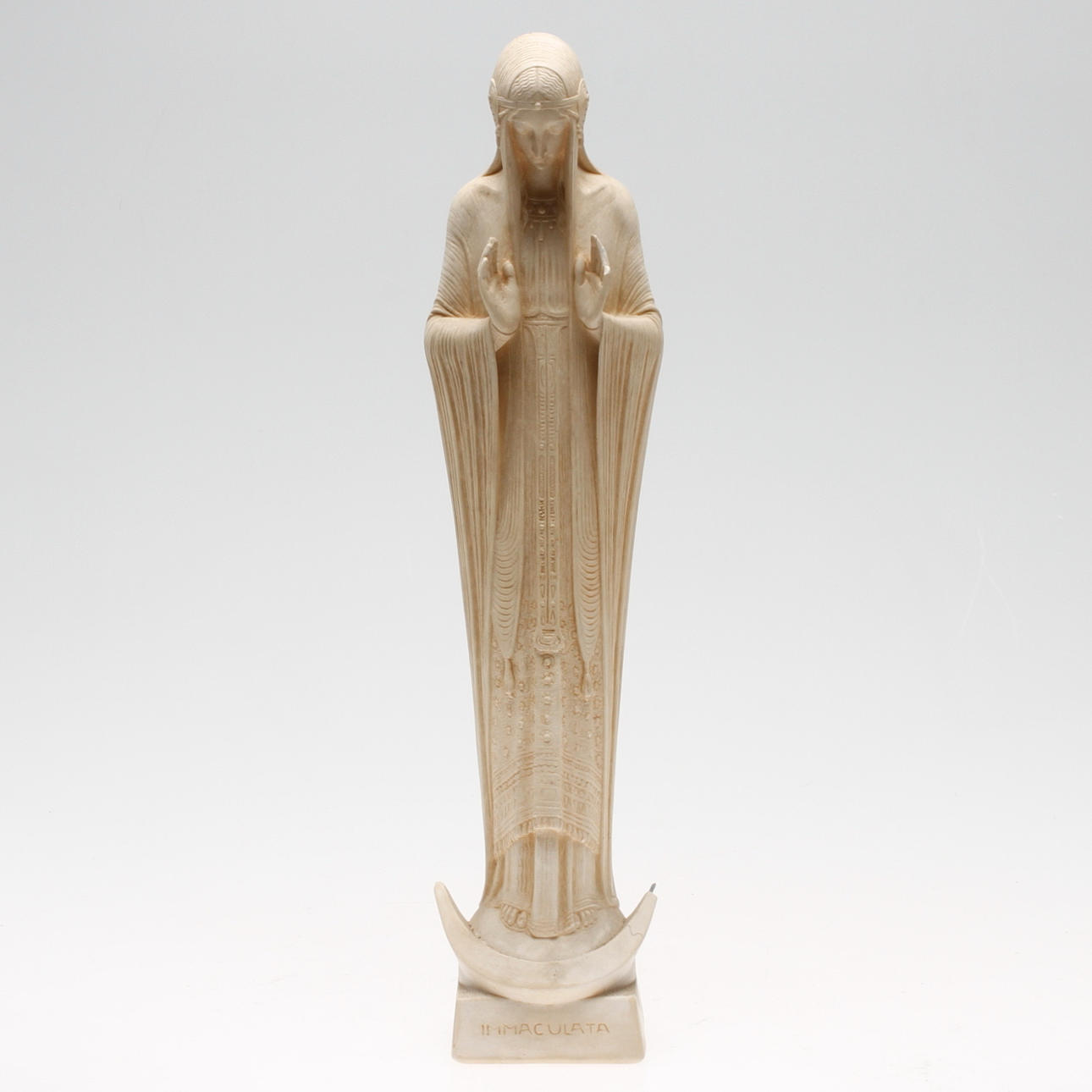 PAUL MAXIMILIEN LANDOWSKI(1876-1961). EFTER. skulptur, gips "Immaculata", monogramsignerad och numrerad.