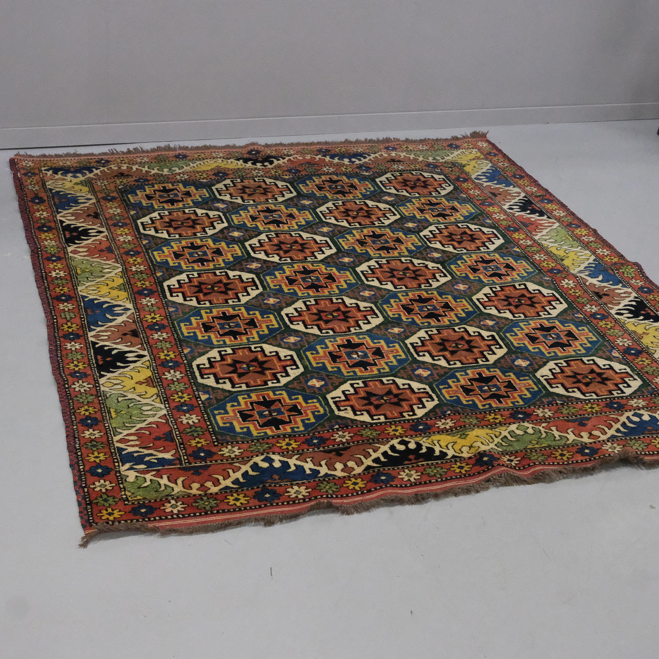 HAND-KNOTTED CARPET, KAZAK.