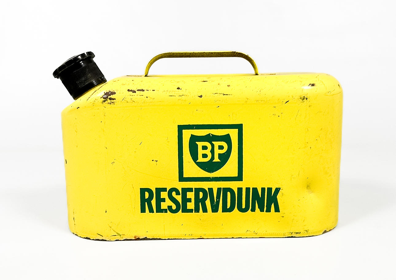 BENSINDUNK, plåt, BP, 1900-tal.