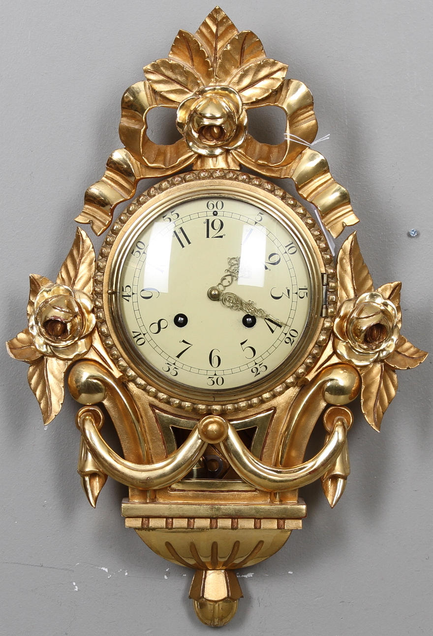 VÄGGPENDYL, trä, 1900-tal.