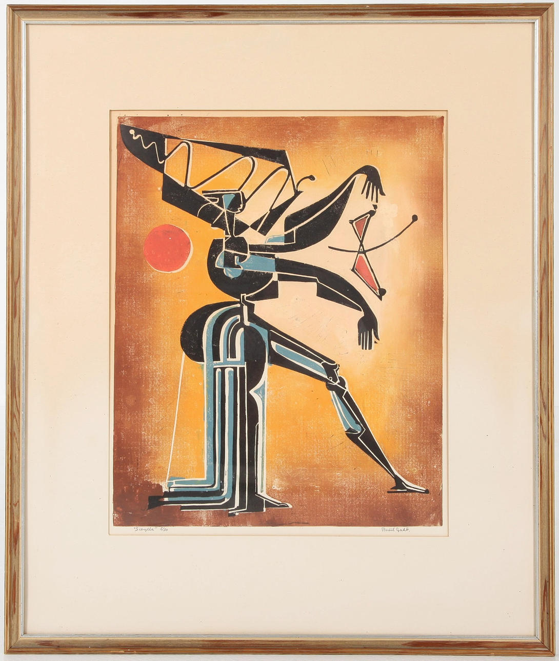 BERTIL GADÖ. 1916-2014. Colour silkscreen, “Sibylla” numbered, signed.