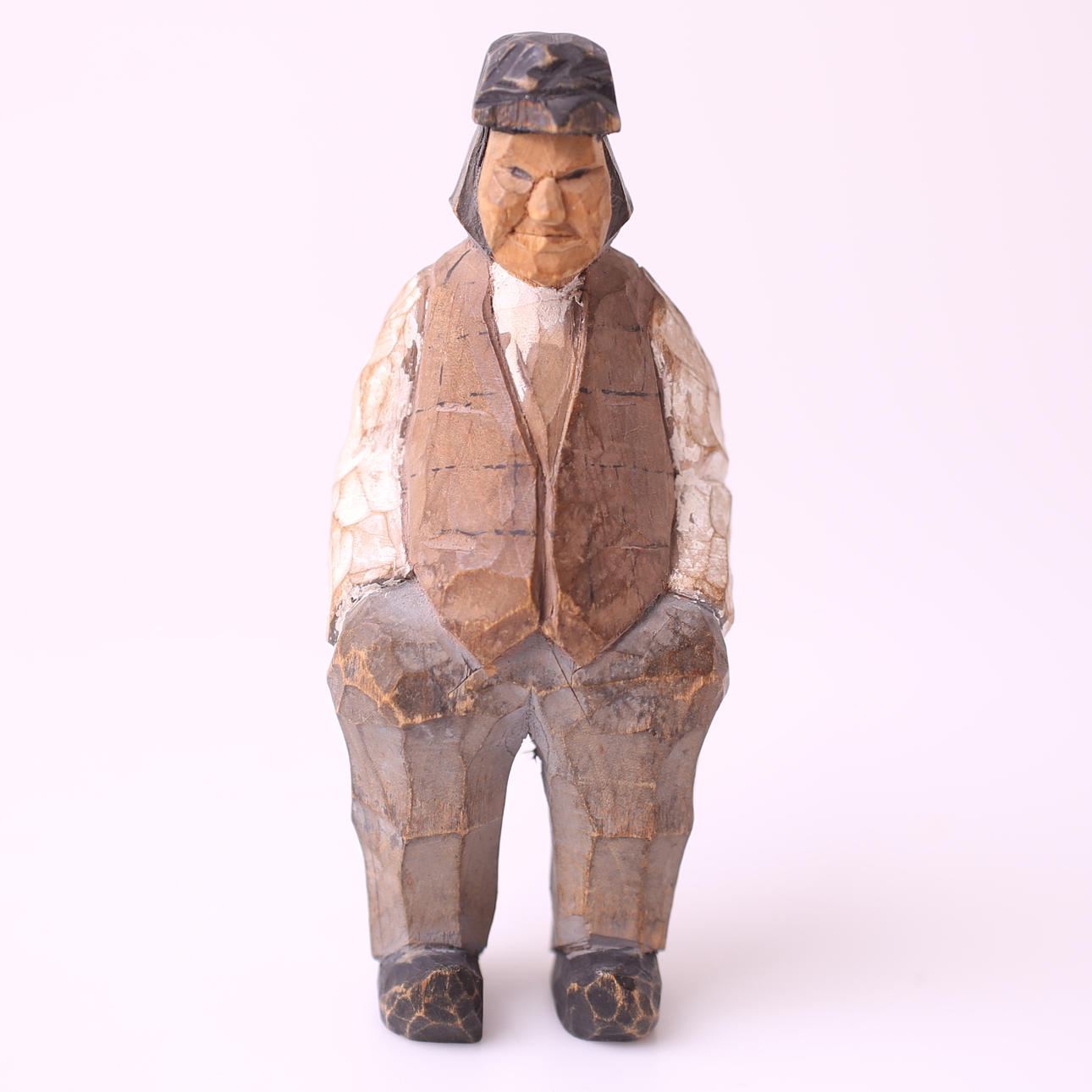 LORENS LARSSON. TILLSKRIVEN. TRÄGUBBE, träsnideri, osignerad, 1940-tal.