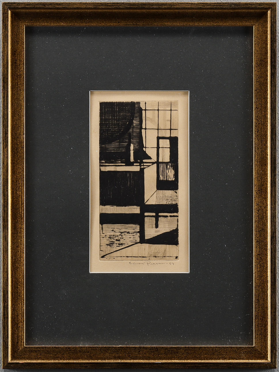 EINAR PERSSON etching, signed -54.