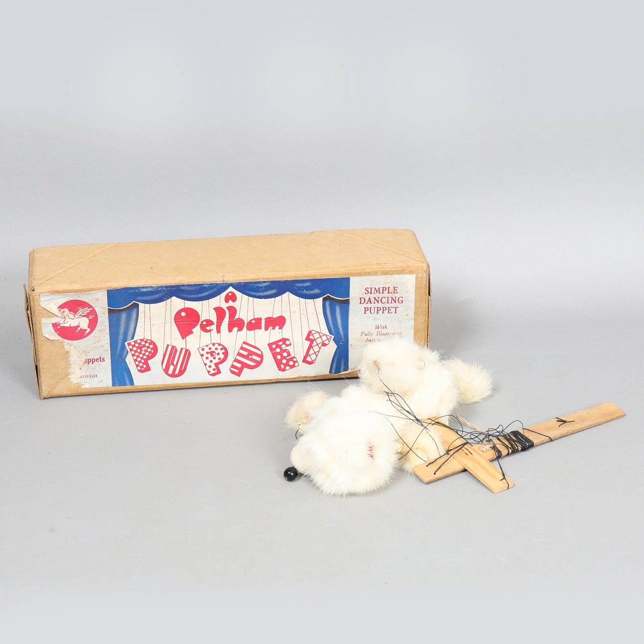 PELHAM PUPPET WHITE FUR POODLE.