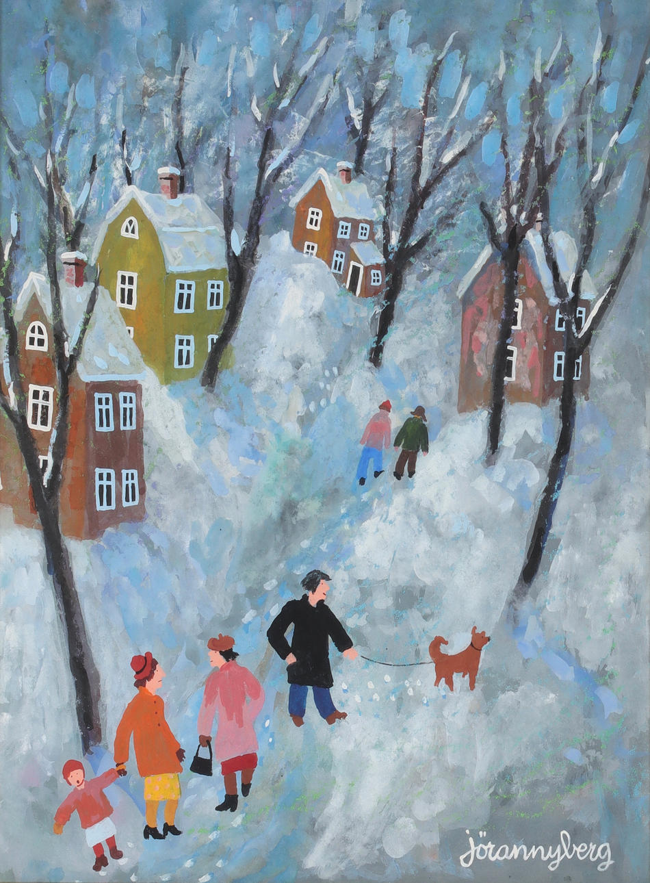 JÖRAN NYBERG. “Weathering”, gouache, signed.