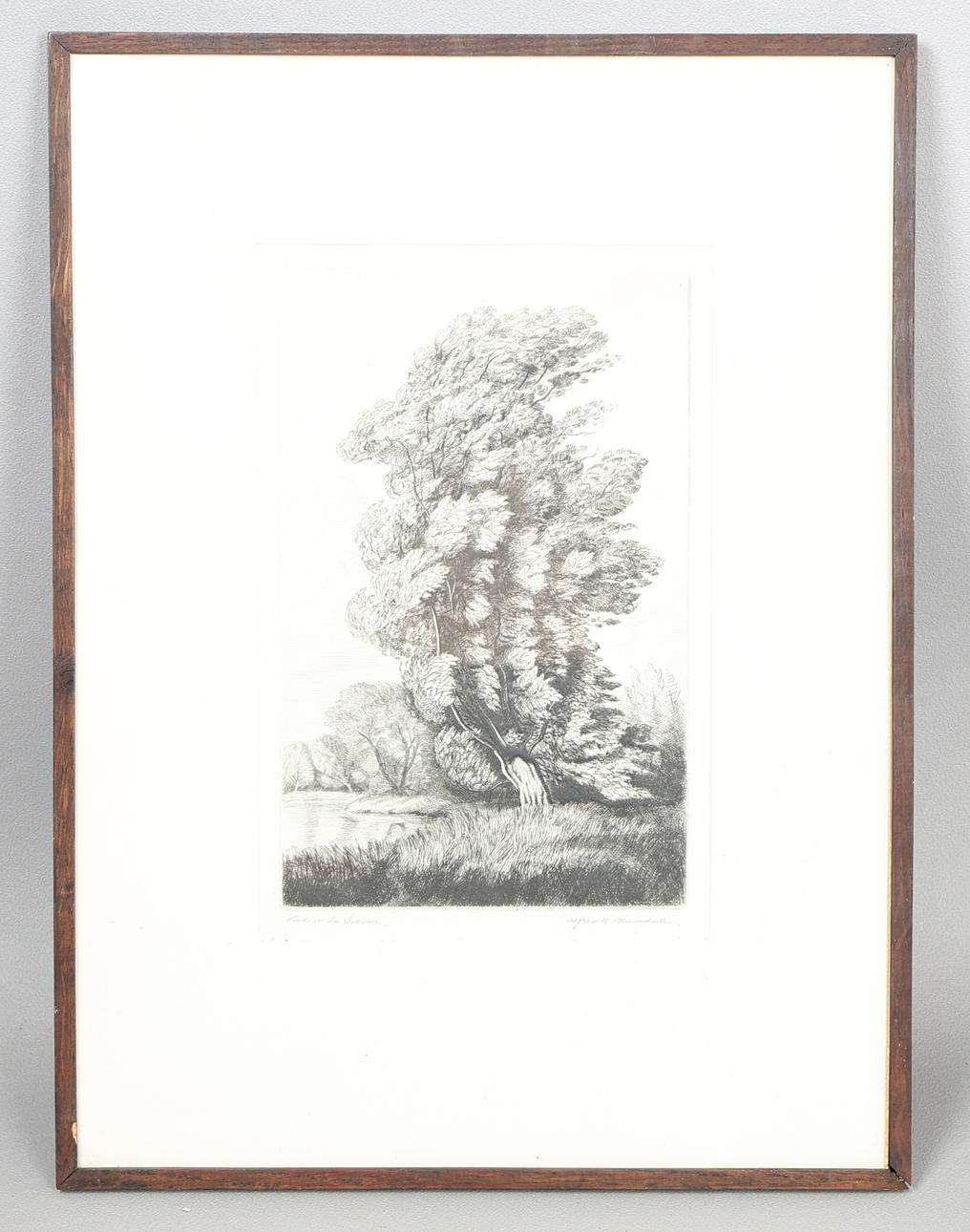 ALFRED RICHARD BLUNDELL (1883-1968), PENCIL SIGNED ETCHING.