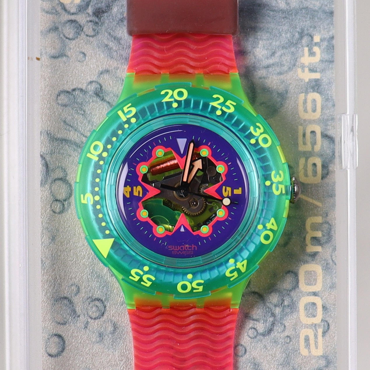 SWATCH, wristwatch, Scuba 200, SDJ101, “Bay Breeze”, quartz, 1993 