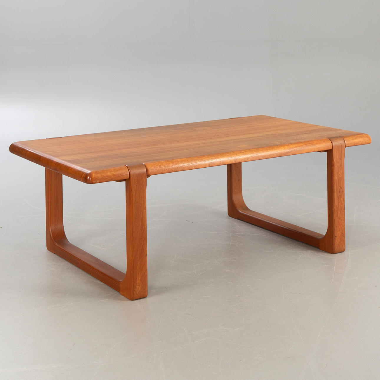 Niels Bach, large teak coffee table, Denmark.