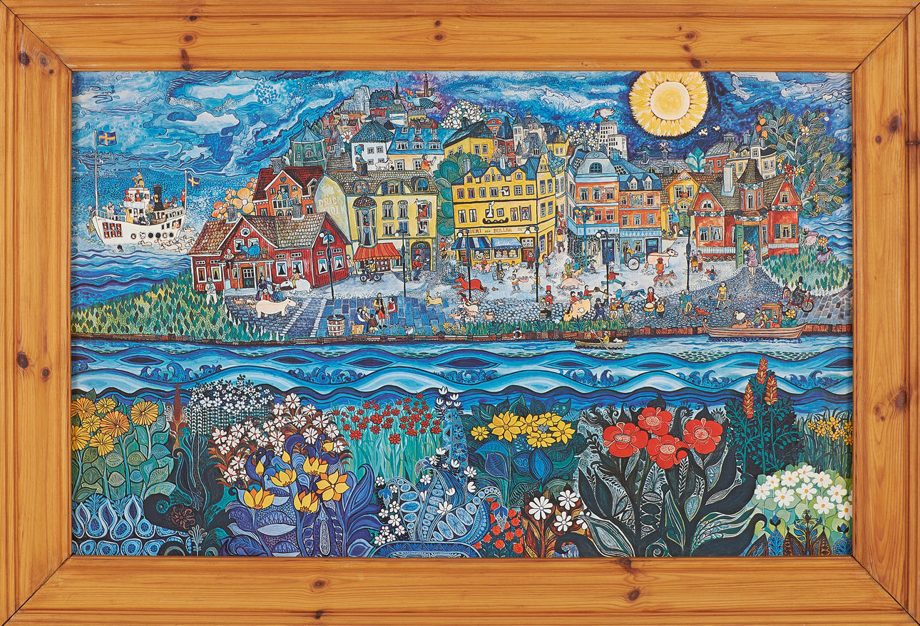 AFTER BENGT ELDE. “Summer idyll”, print after painting.