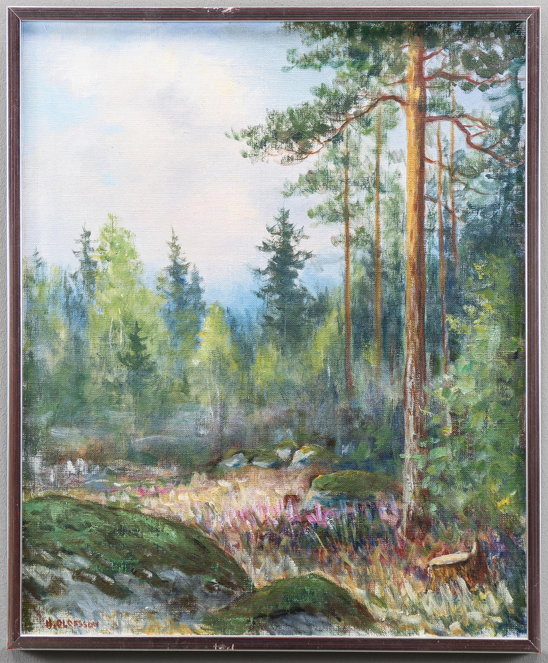 HANS OLOFSSON oil on canvas, signed.