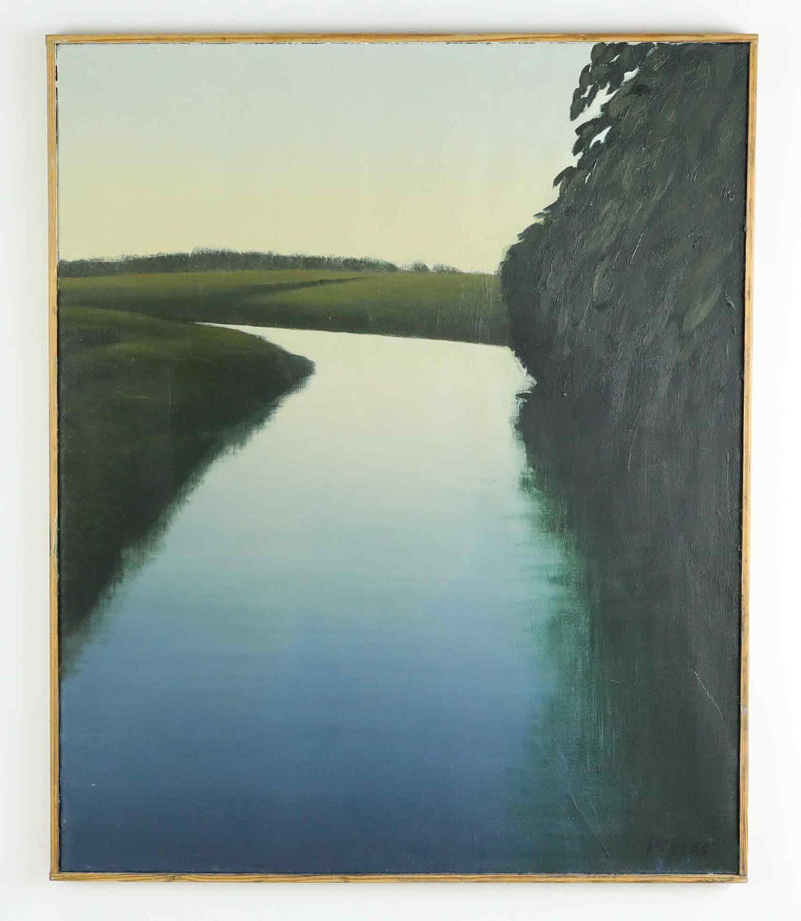 PELLAS HANSSON. Oil on canvas, “Summer evening” Signed.