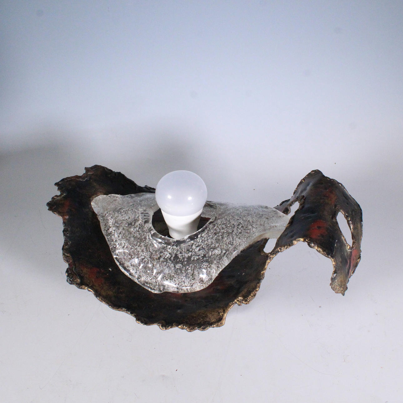 1970s brutalist wall lamp.