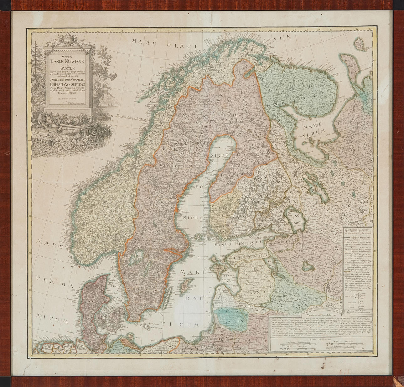 MAP SCANDINAVIAN, BALTIC BY PONTOPPIDAN, 1781.
