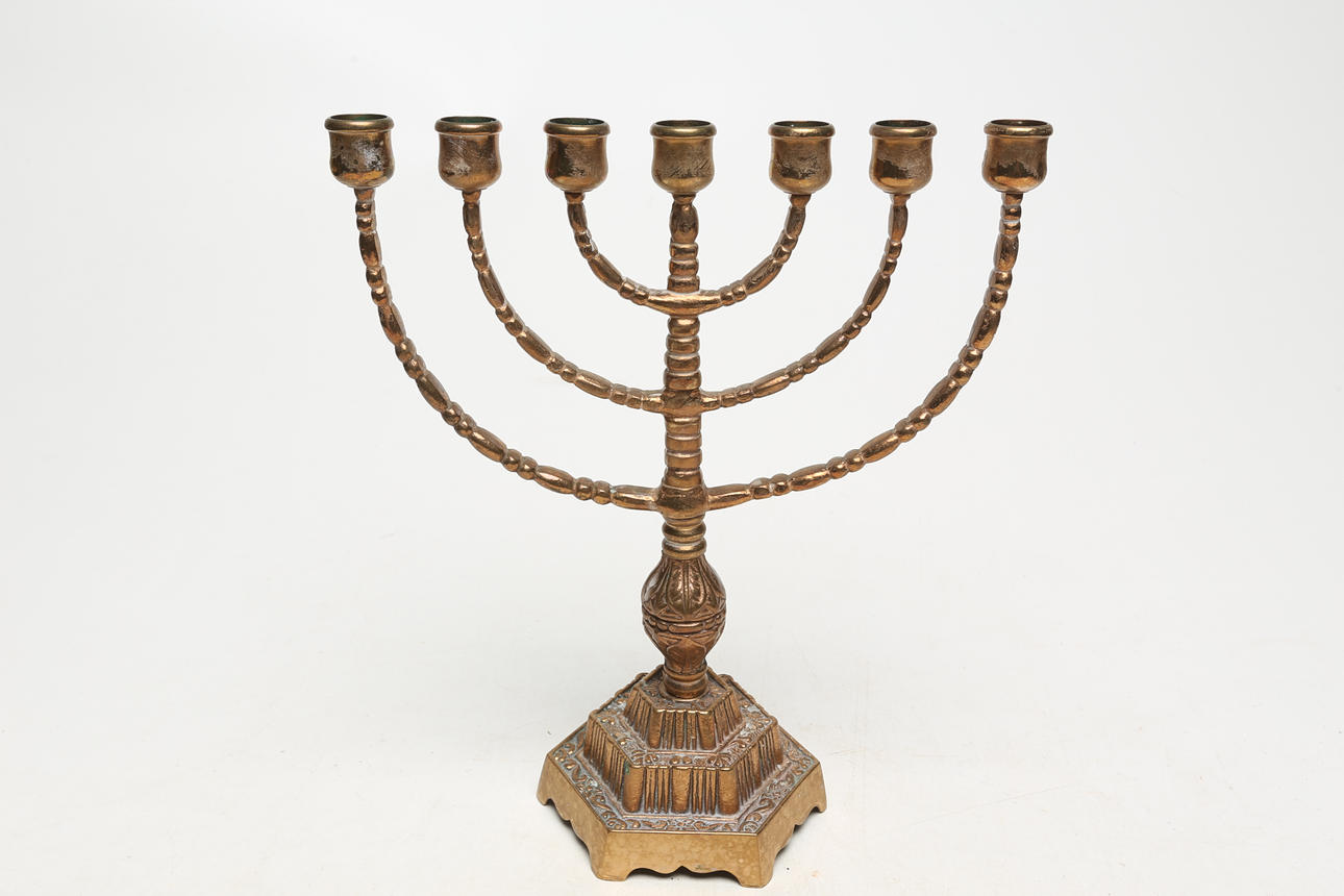 A stoneware candelabrum, Gnosjö, signed.