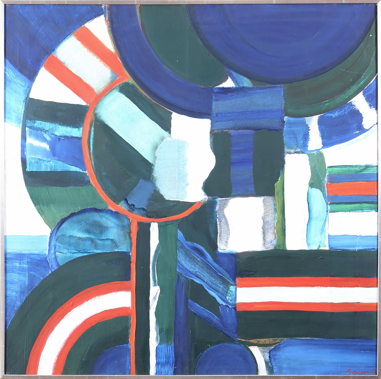 KNUT GRANE. Komposition, olja på duk, signerad Grane och daterad -68.