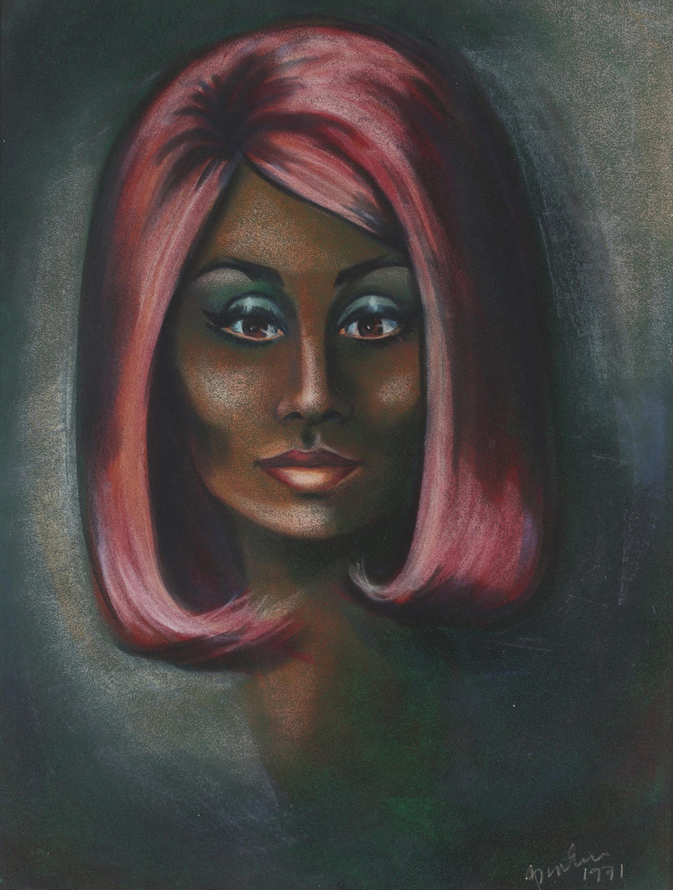 BROR-ERIC BERGQVIST. Women's study, pastel, signed and dated 1971.