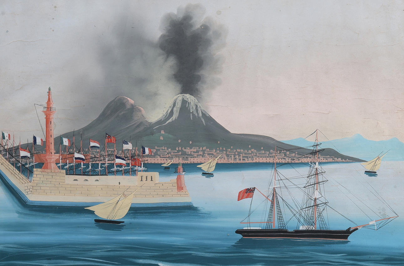 OKÄND KONSTNÄR. VESUVIUS ERUPTION 1892.