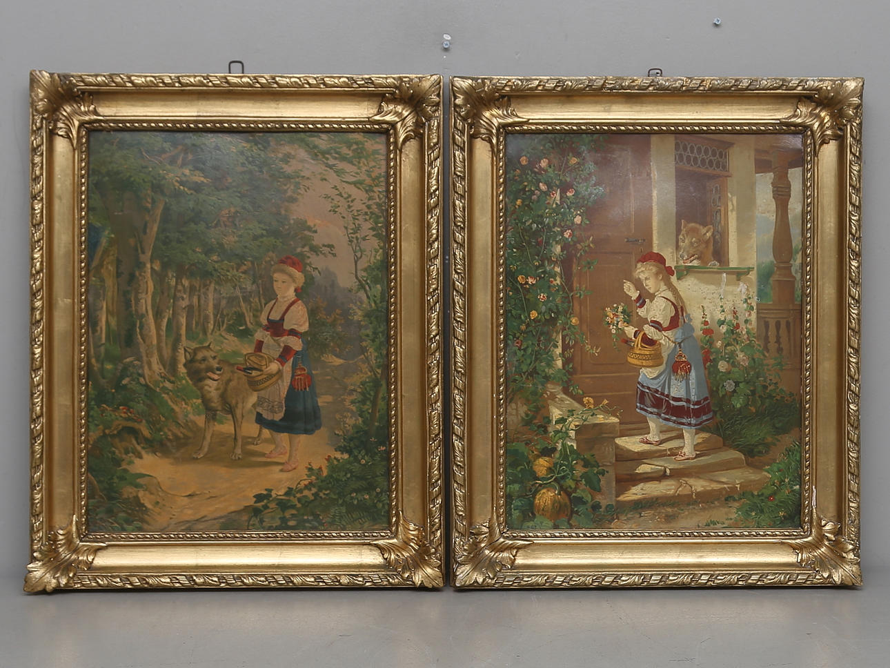 OLJETRYCK, 2 st, omkring 1900.