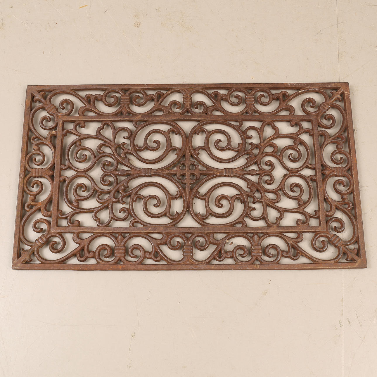 FOOT SCRAPER/DOOR MAT, CAST IRON.