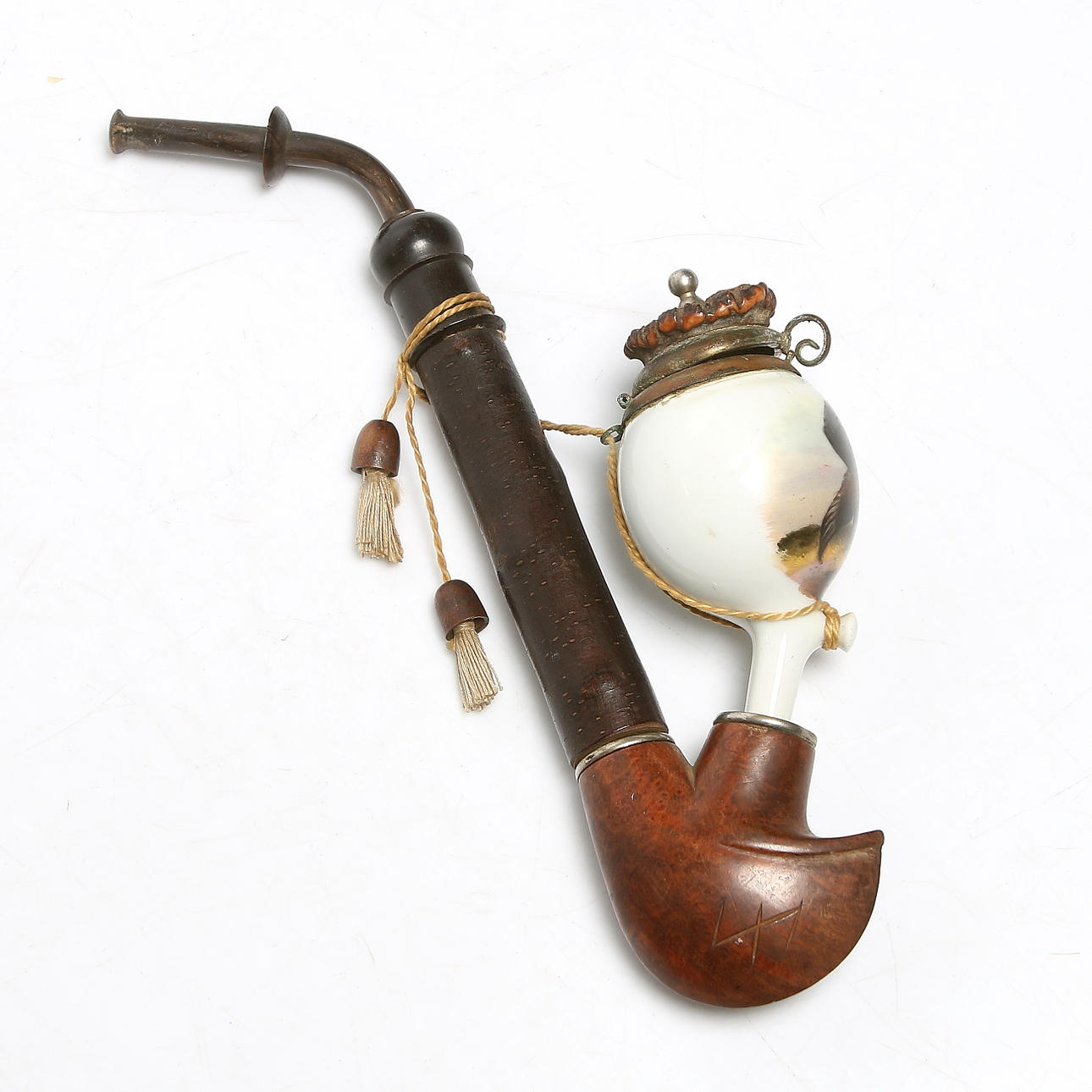 PIPA, porslin och trä, sannolikt Tyskland, 18/1900-tal.