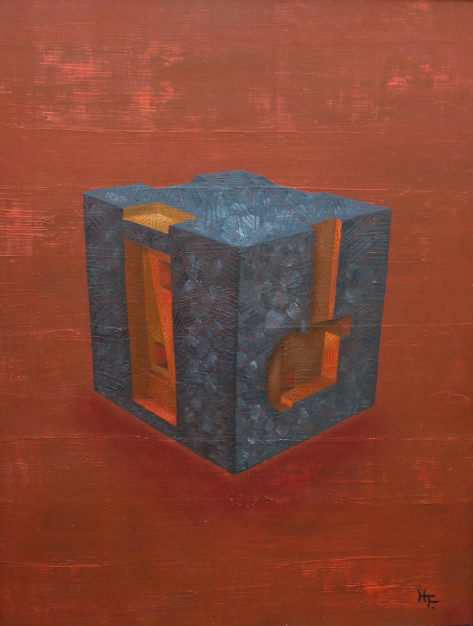 HENRIC FRÖDIN. oil on panel, monogram signed.