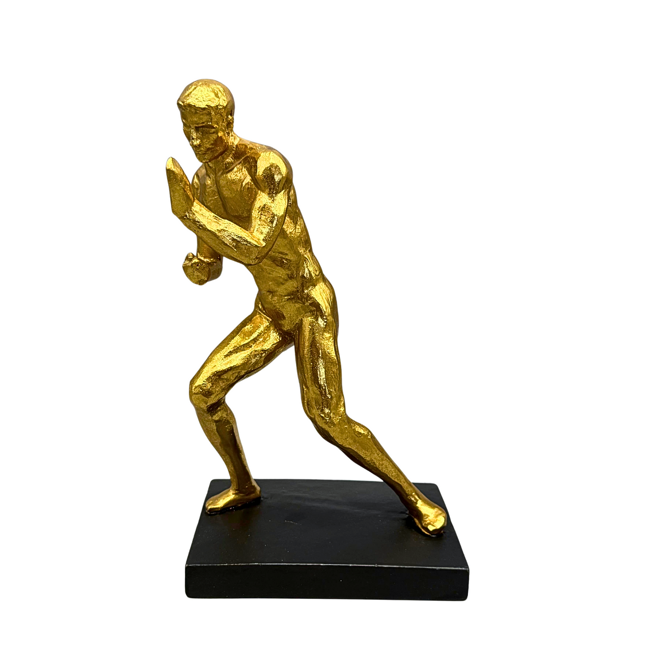 POLYRESIN GULD KROPPSBYGGARE BOKSTÖD.