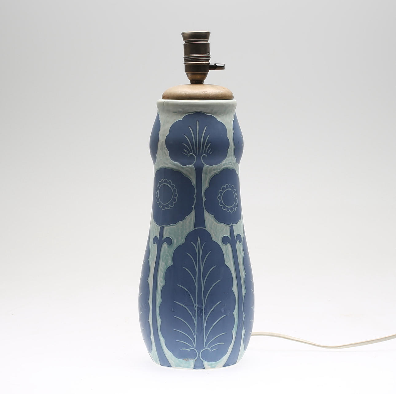 BORDSLAMPA, keramik, "Sgraffito", Josef Ekberg, Rörstrand.