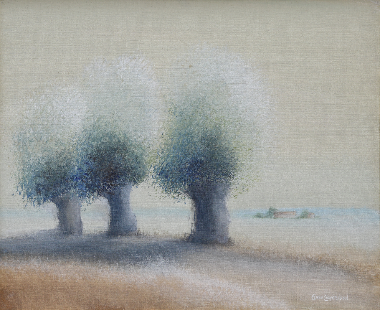 CLAES CASPERSSON. oil on canvas, trees in landscape, signed.