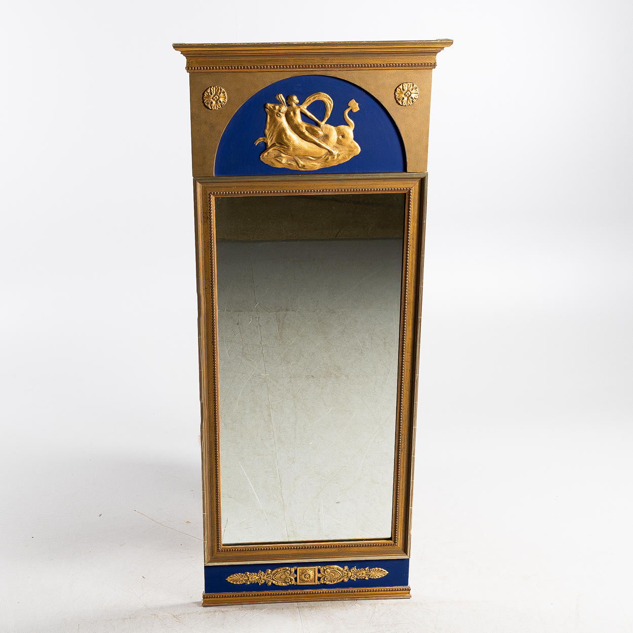 An empire-style mirror, bronzed, 20th century.