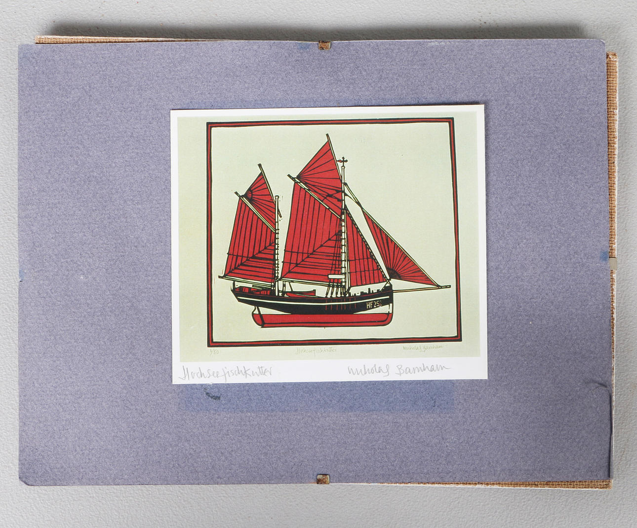 NICHOLAS BARNHAM (BRITTISK, 1939-2021) ”HOCHSEE FISCHKUTTER”.