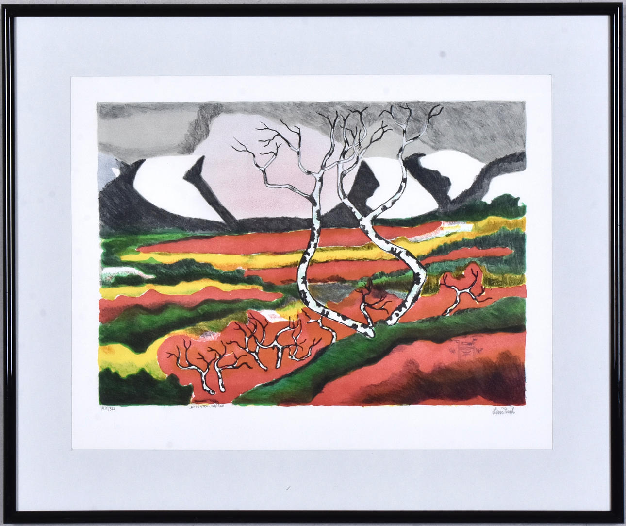 LARS PIRAK. COLOR LITHOGRAPH, “LAPPORTEN ABISKO”.