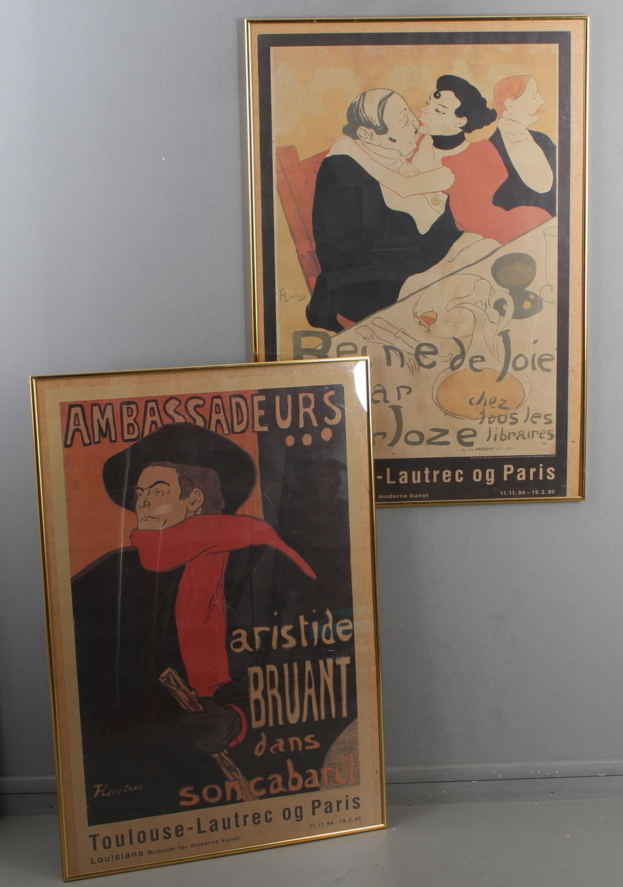 UTSTÄLLNINGSAFFISCHER, 2 st, "Toulouse-Lautre og Paris, Louisiana, 1900-talets slut.