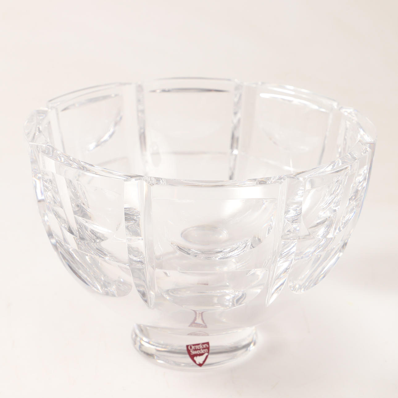 SIMON GATE. Bowl, “Thousand Windows”, Orrefors, signed.