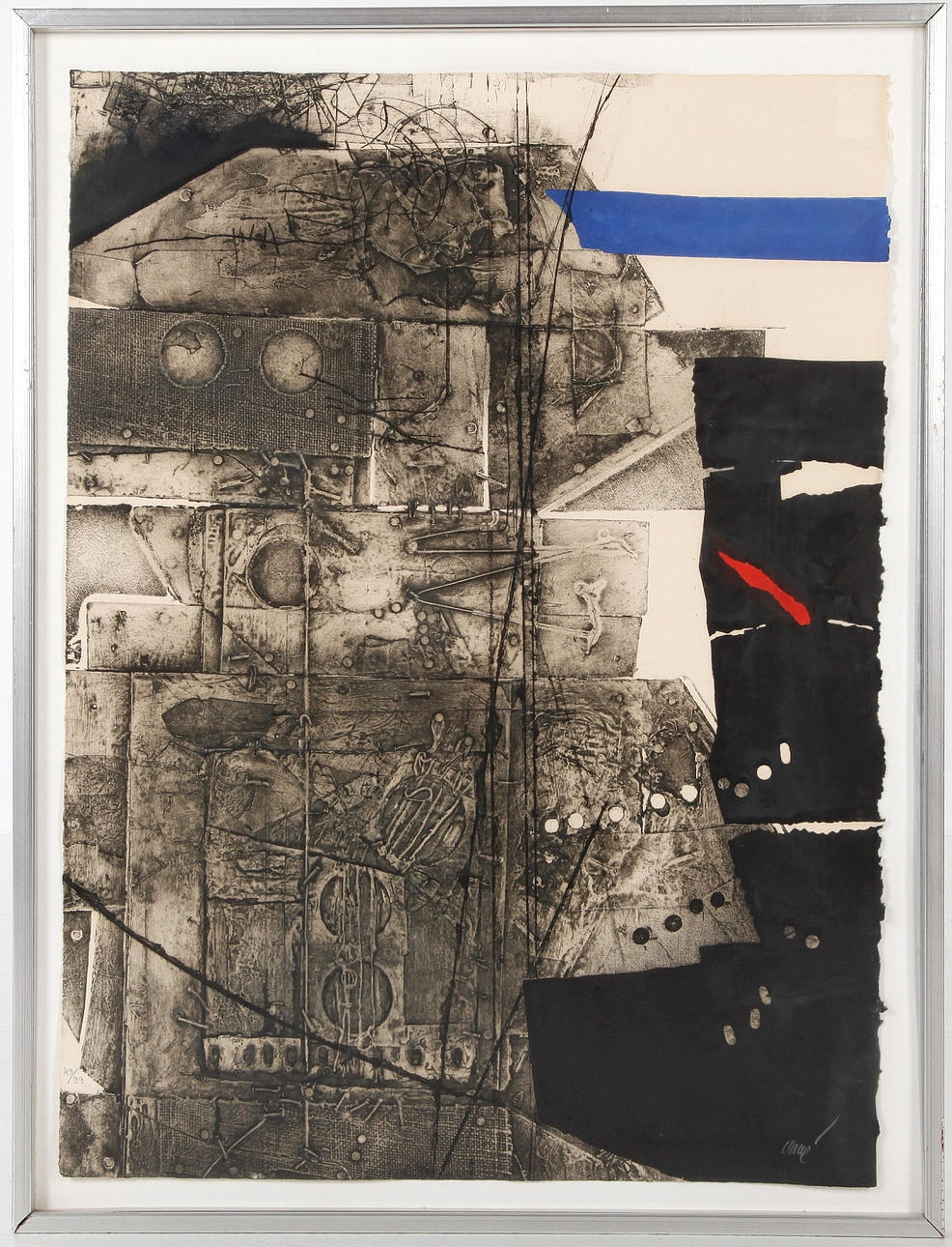 ANTONI CLAVÉ. 1913—2005. Composition, carborundum, signed.