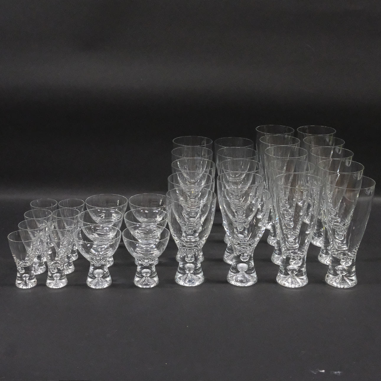 TAPIO WIRKKALA. GLASS TABLEWARE “TAPIO”.