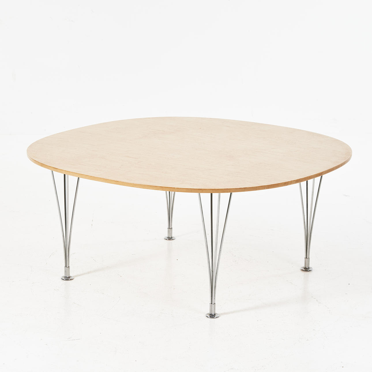 PIET HEIN/ BRUNO MATHSSON. “Supercircle”, coffee table, Mathsson International AB in license agreement with Fritz Hansen.