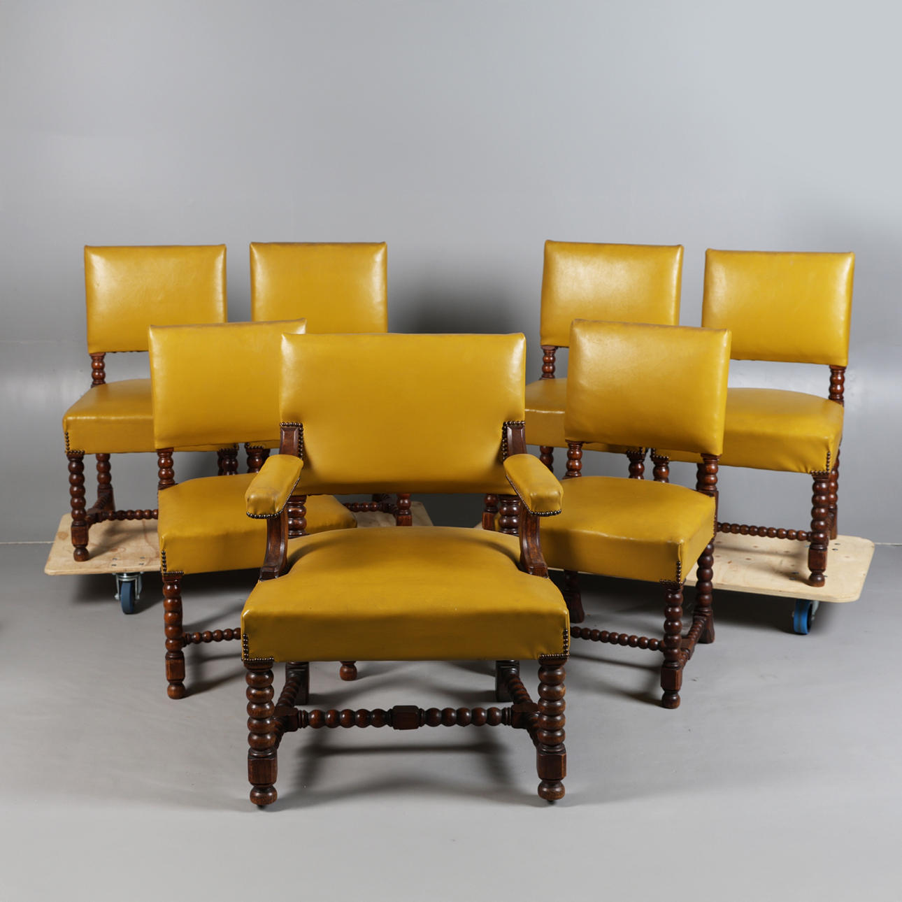 SEVEN JAMES I STYLE OAK CHAIRS (7). Furniture - Armchairs & Chairs ...