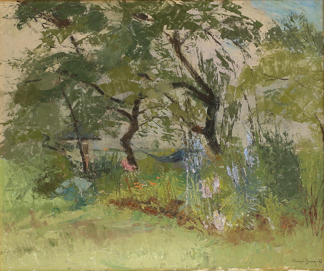INGA BERG. Oil on canvas, signed -73.