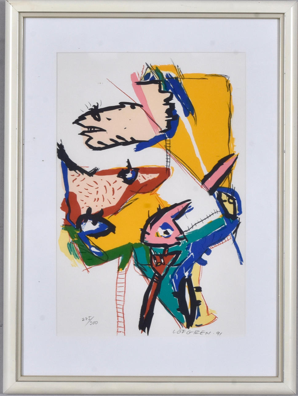 KEN LÖFGREN. COLOR LITHOGRAPHY, composition.