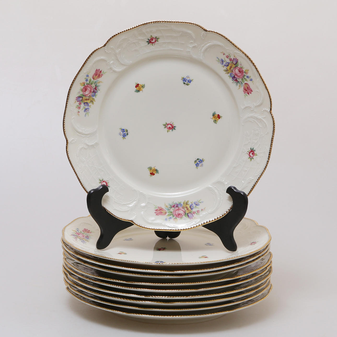 10 DINNER PLATES “SANSSOUCI” ROSENTHAL, GERMANY.