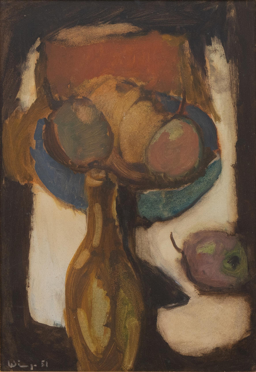 OIDENTIFIERAD KONSTNÄR. Still life, pastel, signed Winge and dated -55.